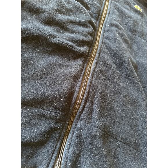 Lacoste Sport Navy Fleece Jersey Lined L Size 6 Full Zip Jacket Made in France - Picture 5 of 9